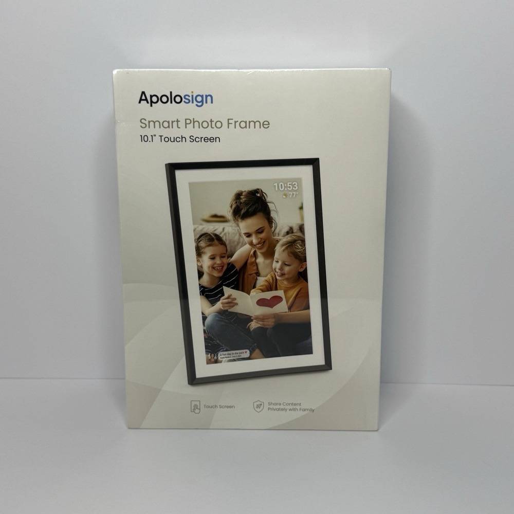 Apolosign Smart Photo Frame 10.1" Touch Screen DPF103 Frameo Brand New Sealed